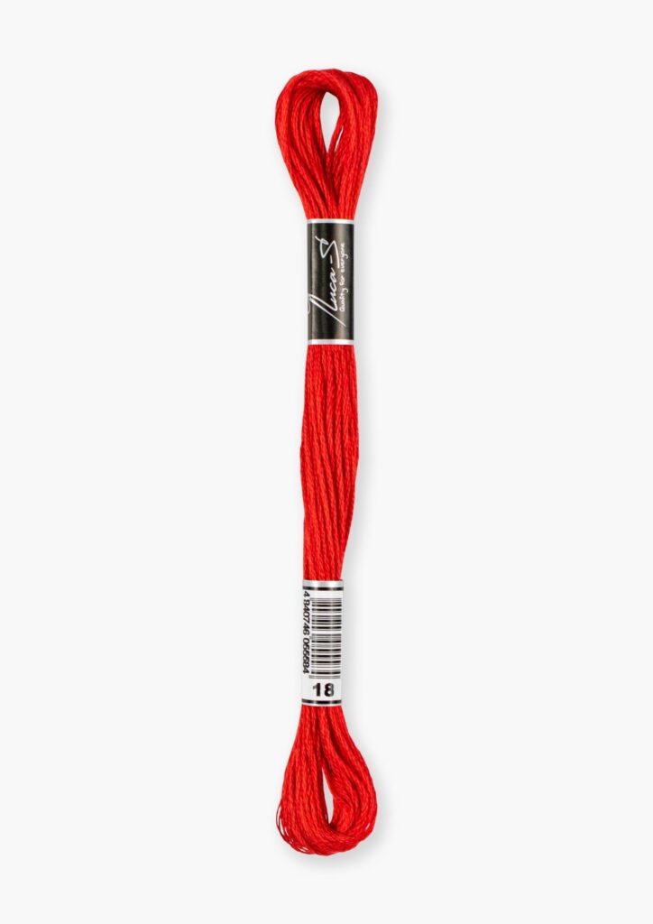 Luca-S 018 borduurgaren 8 meter ( DMC 666 / Anchor 46 )