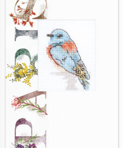 Luca-S Bird Paris wenskaart borduren SP-100