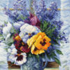Luca-S Bouquet with Pansies borduren (pakket) B7030