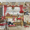 Luca-S Christmas Farmhouse Kitchen borduren (pakket) BU5053