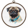 Luca-S Mops Pug borduren (pakket) BC230 inclusief borduurring