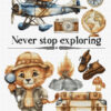 Luca-S Never Stop Exploring borduren (pakket) B1408