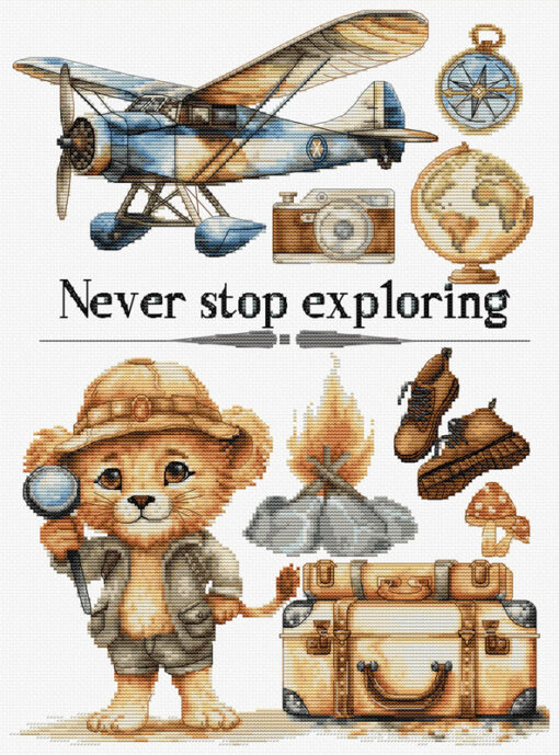 Luca-S Never Stop Exploring borduren (pakket) B1408