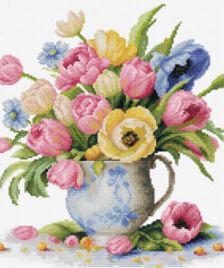 Luca-S Tulips Bouquet borduren (pakket) B7034