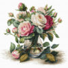 Luca-S Vase with Roses borduren (pakket) B7026