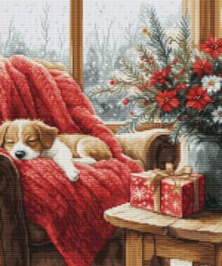 Luca-S Christmas Moment GOLD Petit Point G711