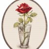 Luca-S Rose 'Mister Lincoln' BC235 inclusief borduurring