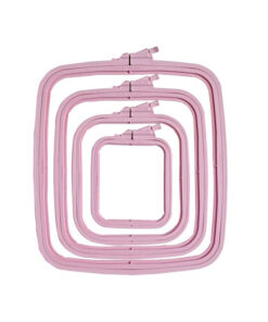 Nurge borduurring rechthoekig 9.5 x 11 cm Roze