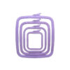 Nurge borduurring rechthoekig 14.5x16.5 cm Paars