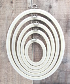 Nurge Flexi borduurring ovaal 22 x 27 cm Wit