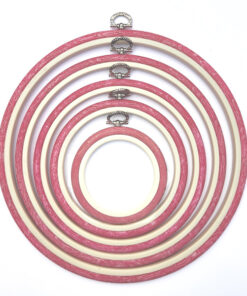 Nurge Flexi borduurring rond 17 cm Roze