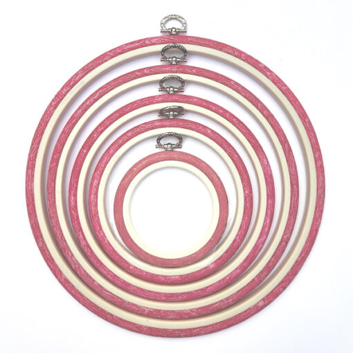 Nurge Flexi borduurring rond 17 cm Roze