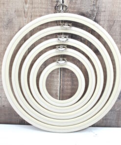 Nurge Flexi borduurring rond 24,5 cm Wit