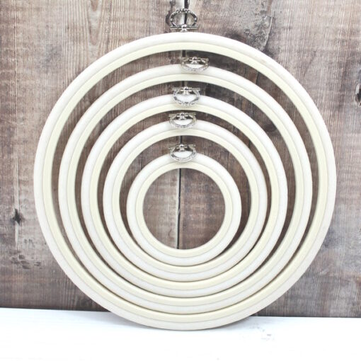 Nurge Flexi borduurring rond 13,5 cm Wit