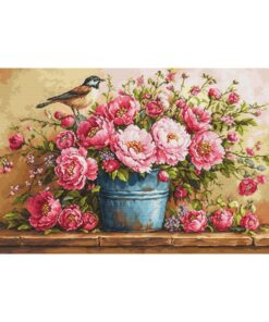 Luca-S Lush Bouquet of Flowers B7055 borduren (pakket)