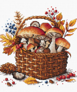 AVA Stitch P097 Basket of Autumn Mushrooms