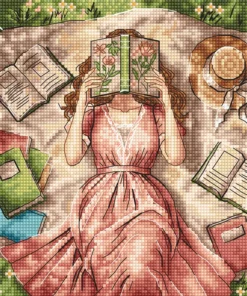AVA Stitch P114 Books, flowers and dreams
