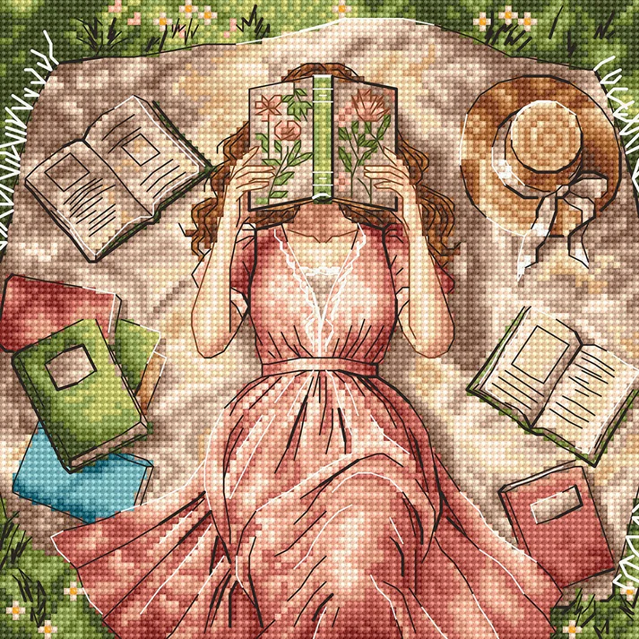 AVA Stitch P114 Books, flowers and dreams