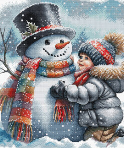 AVA Stitch P086 Child and his Friend of Snow