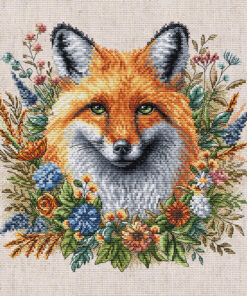 AVA Stitch Fox among flowers P123 borduren (pakket)