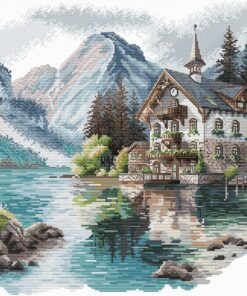 AVA Stitch P048 Lakeside Alpine Cottage