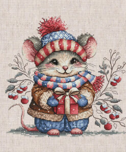 AVA Stitch P095 Little Mouse with Scarf
