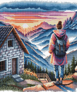 AVA Stitch Sunrise at the mountains P112 borduren (pakket)