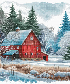 AVA Stitch P044 The Red Cabin under the Snow
