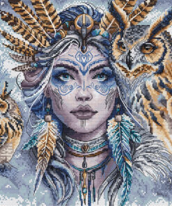 AVA Stitch P077 The Warrior and Guardian Owls