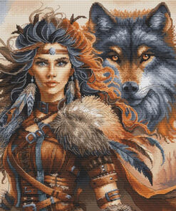 AVA Stitch P076 The Warrior and the Wolf