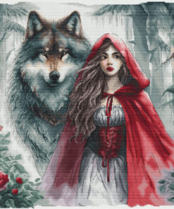 AVA Stitch P083 The Young Girl and the Guardian Wolf