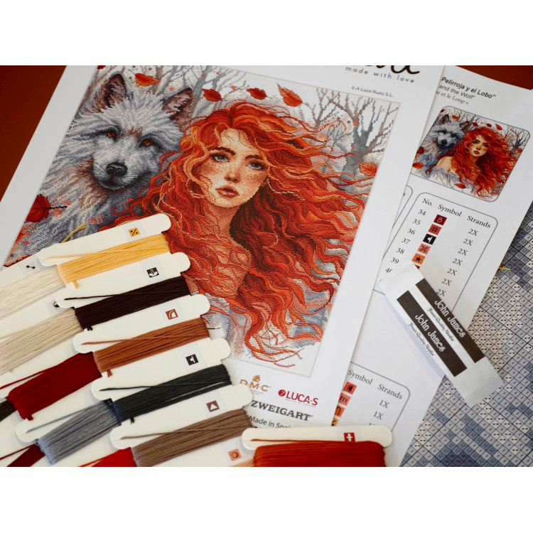 AVA Stitch P049 The Ginger Girl and the Wolf - Afbeelding 2
