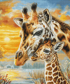 Luca-S Giraffe Cuddle GOLD BU5109 borduren (pakket)