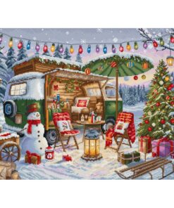 Leti Stitch L9990 Christmas Trailer