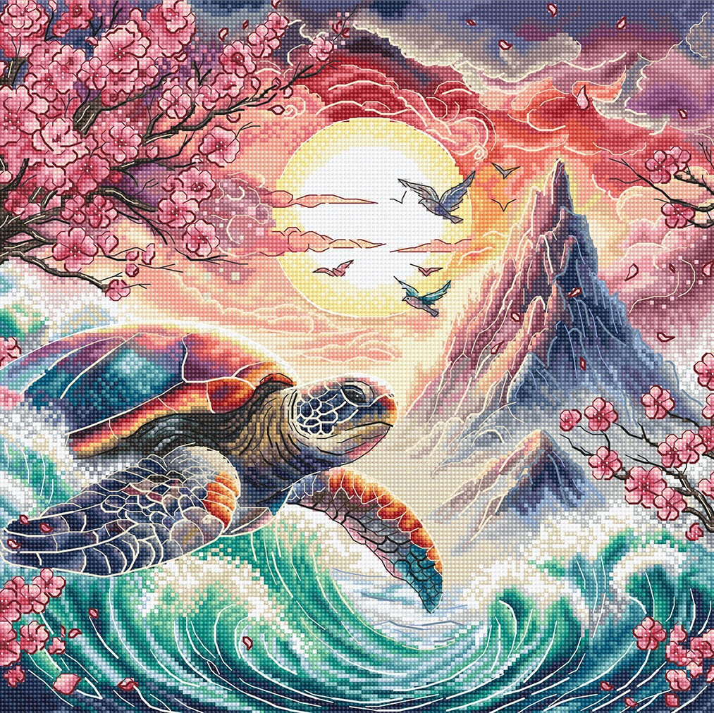 AVA Stitch The Turtle of the Rising Sun P056 borduren (pakket)